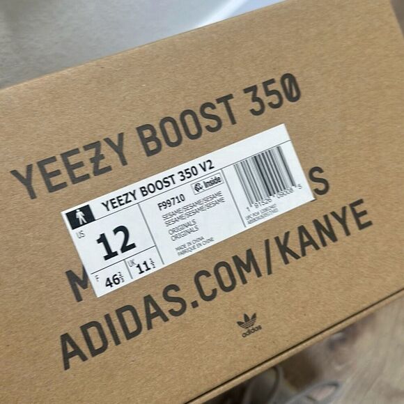 Adidas Mens Sesame Yeezy Boost 350 V2 Low Trainer Athletic Sneaker Shoes Size 12 - Picture 8 of 8